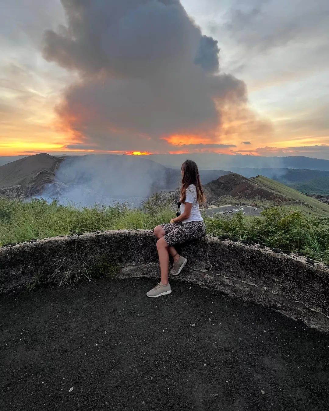 Masaya Volcano tour visitor photo